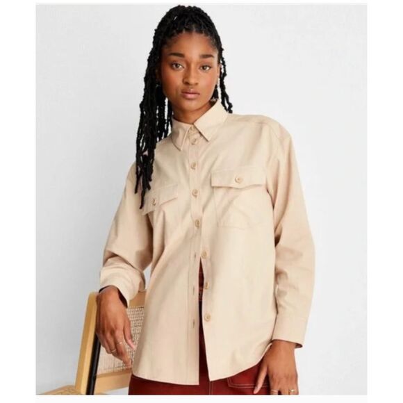 Women's Future Collective Long Sleeve Western Button Down Shirt - Picture 1 of 3